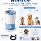 Electric Dog Paw Cleaner Cup – Rechargeable Paw Cleaning Device with Soft Silicone Bristles, Automatic 360° Dog Paw Washer, Portable Pet Foot Washer for Medium Large Dogs