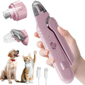 2 in 1 Dog & Cat Pets Nail Clippers and Grinder with Lights - Safety Guard to Avoid Overcutting,Professional Pet Nail Claw Trimmers, Professional Grooming Tools for Pets (Medium & Small Pet) (Pink) | Safety Guard to Avoid Overcutting, Sharp Blade, Painless Quiet Pet Nail Claw Trimmers