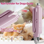 2 in 1 Dog & Cat Pets Nail Clippers and Grinder with Lights - Safety Guard to Avoid Overcutting,Professional Pet Nail Claw Trimmers, Professional Grooming Tools for Pets (Medium & Small Pet) (Pink) | Safety Guard to Avoid Overcutting, Sharp Blade, Painless Quiet Pet Nail Claw Trimmers