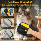 2 Pack Electrostatic Pet Hair Removal Gloves, the Magic Brush Pet Hair Remover Glove for Cats & Dogs, Massage Grooming & Hair Remover, Reusable Hair Removal Tool for Couch, Carpet, Car Seat & Clothing