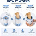 Electric Dog Paw Cleaner Cup – Rechargeable Paw Cleaning Device with Soft Silicone Bristles, Automatic 360° Dog Paw Washer, Portable Pet Foot Washer for Medium Large Dogs